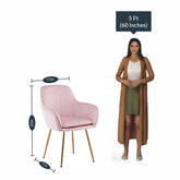 High Tufted Back Luxury Baby Pink Lounge Chair